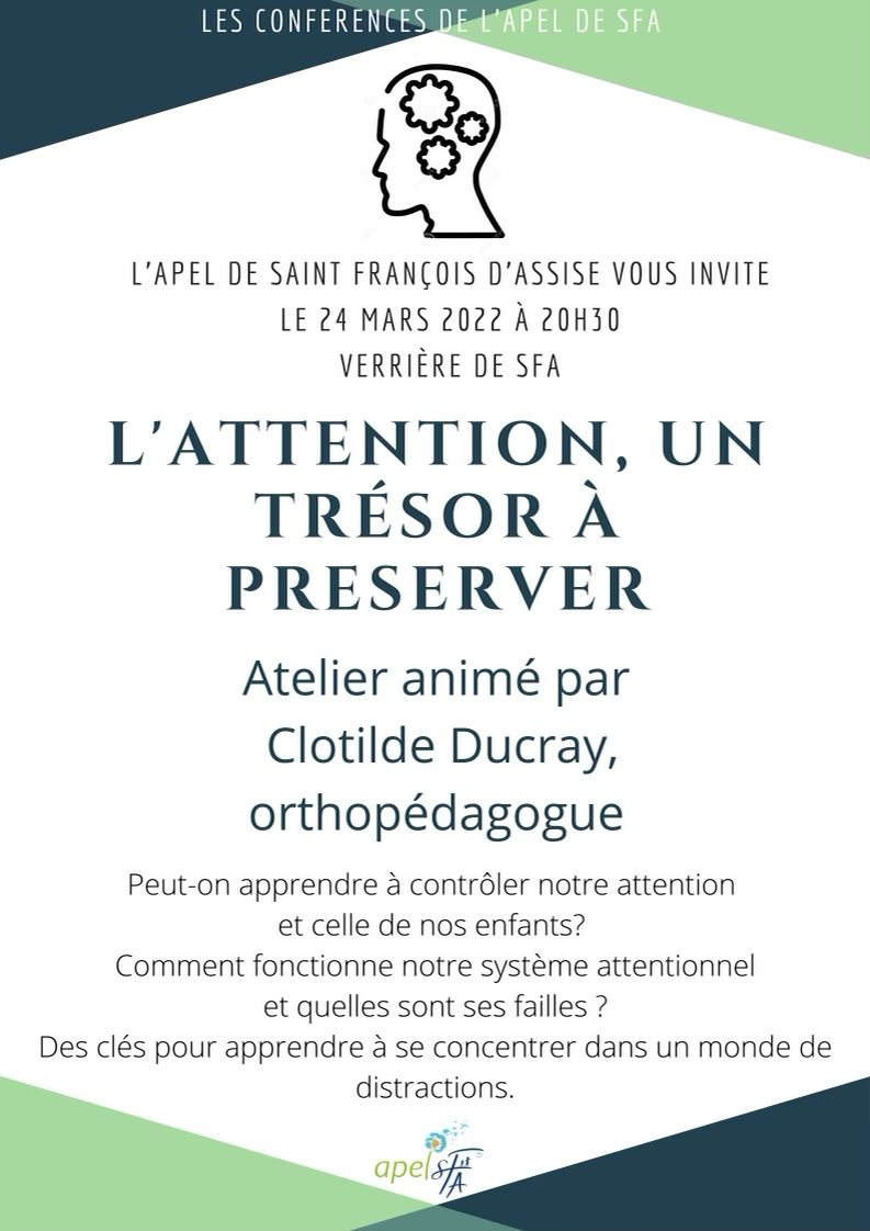 Conférence : L’attention un trésor à préserver